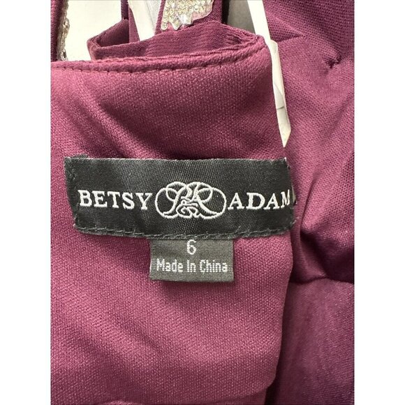 Betsy & Adam Womens Size 6 Halter Neck Rhinestone Straps Cocktail Gown Dress New - Picture 10 of 11